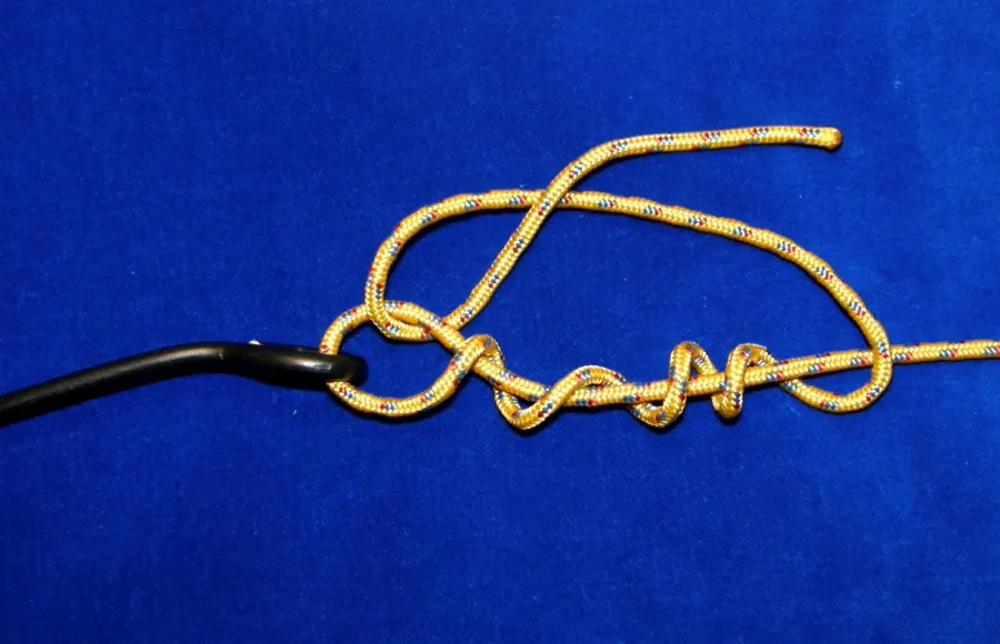 Improved clinch fishing knot diagram